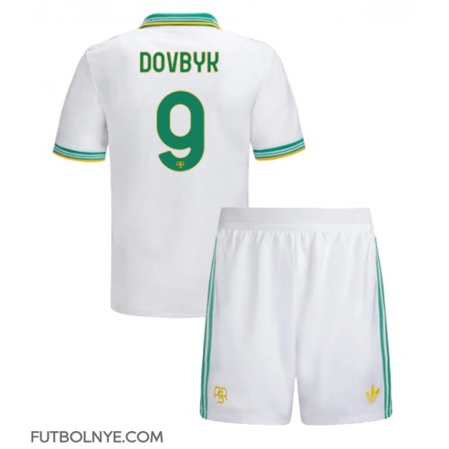 Camiseta AS Roma Artem Dovbyk #9 Tercera Equipación para niños 2025-26 manga corta (+ pantalones cortos)